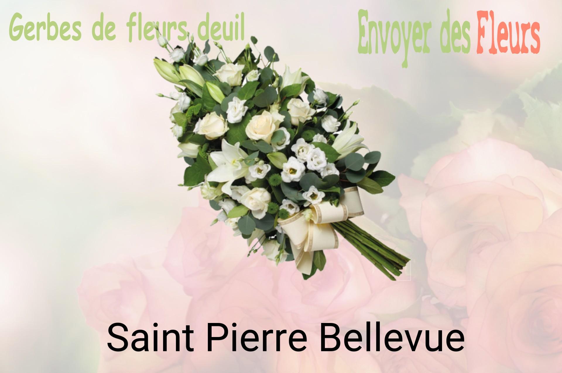 Gerbe de fleurs de deuil livrée à Saint-Pierre-Bellevue